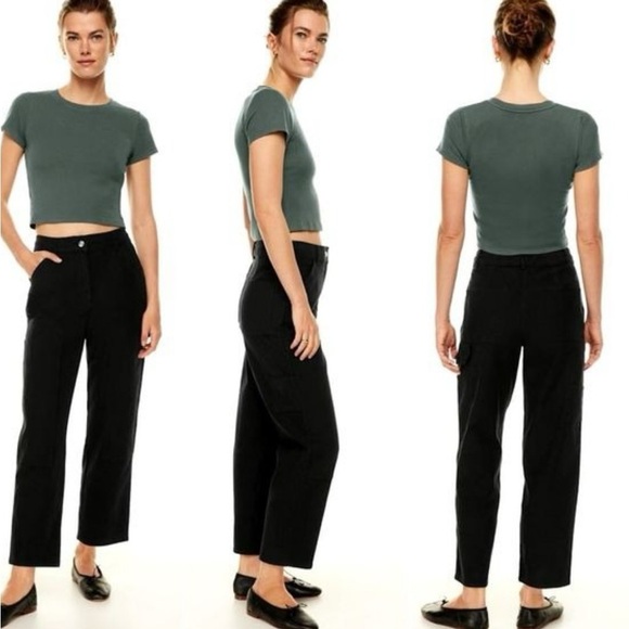Aritzia Pants - Aritzia Wilfred Free Brennan knee patch utility high rise pants size 4